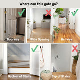 The Doorway Series Hands Free Open Gate for Babies and Pets - White