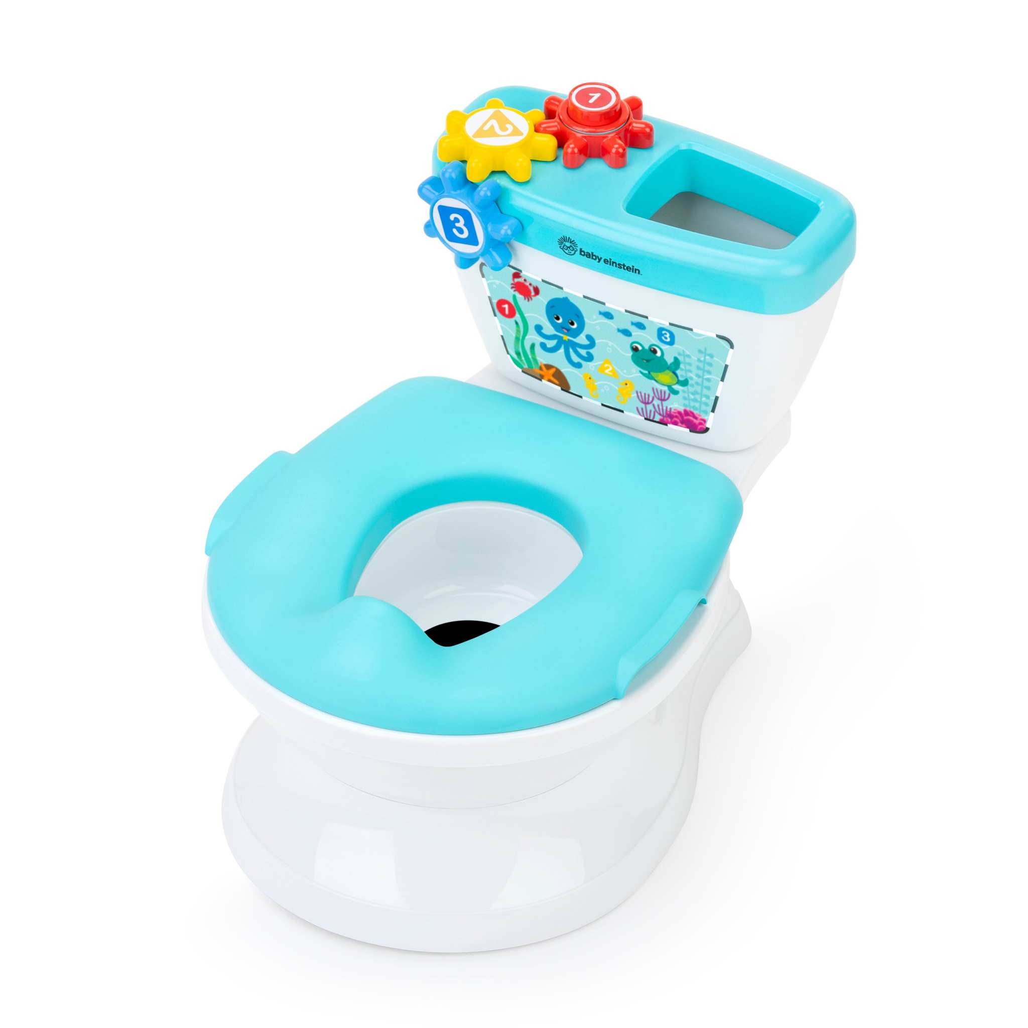 Baby Einstein Geared for Success 2-in-1 potty training system with spinning gears and character-revealing pot for toddlers