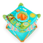 Bright Starts Pop 'N Jump portable baby jumper with removable canopy and woodland-themed toys for ages 6-12 months