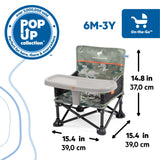 Ford Bronco Desert Grey Pop 'N Sit portable booster seat with camo print and removable tray