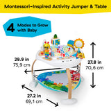 Baby Einstein 4-in-1 Discover More Baby Activity Jumper & Table, Montessori-inspired, Ages 6+ Months