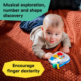 Baby handheld piano toy with magic touch keys and bead chaser for babies