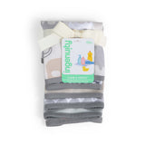 Clean & Cuddly 6-Pack Terry Washcloth Set - Grey Elephant Grazer