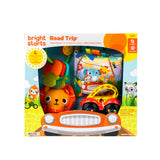 Bright Starts Road Trip 4-Piece Gift Set, Travel Baby Toy Set With Teether Keys, Oball Rattle Roll Car & More, Unisex, 3 Months+