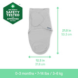 SwaddleMe by Ingenuity 100% cotton baby swaddle for 0-3 months with easy change pocket and secure fit