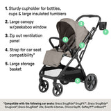 Ingenuity 3DSuite Modular Stroller with Reversible Seat, One-Hand Fold, Car Seat Compatible & Extra-Large Storage - Cashew