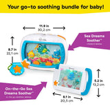 Baby Einstein Sea Dreams Soother Bundle, Musical Sound In Nursery & On-the-Go Toy, Neutral, 2 Pieces, Ages 0+ Months