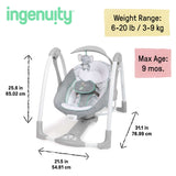 Ingenuity ConvertMe Swing-2-Seat Portable Baby Swing & Seat - Swell