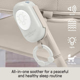 Ingenuity Snooze & Stow Easy-Folding Bassinet with Sound, Light & Vibration - Sand
