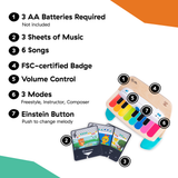 Baby Einstein Magic Touch Piano wooden musical toy for toddlers with color-coded keys and volume control