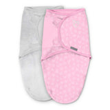 SwaddleMe by Ingenuity Velboa Original Swaddle, Size SM, 0-3 months, 2pk (Pink Hearts)