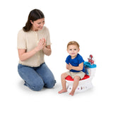 Bright Starts Marvel Spidey and his Amazing Friends My Size Potty 2-in-1 System, Unisex Toddler Potty Chair with Flushing & Cheering Sounds