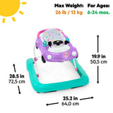 Bright Starts Little Speedster 3-in-1 Car Walker, Purple Power