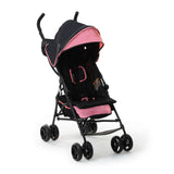 Pink 3Dmini Convenience Stroller with canopy and padded seat, ideal for travel and everyday use.