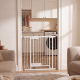 The Doorway Series Hands Free Open Gate for Babies and Pets - White