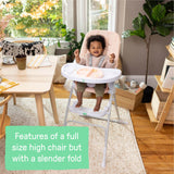 Ingenuity Sun Valley Compact Folding High Chair - Pink