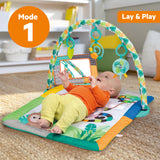 Bright Starts Tropical Treetop Baby Activity Gym & Tummy Time Mat with Toy Bar and 4 Toys