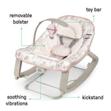 Ingenuity Keep Cozy 3-in-1 Vibrating Infant & Toddler Baby Bouncer and Rocker Chair, Skye