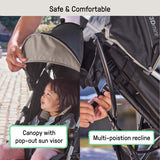 Ingenuity 3D Mini Convenience Stroller lightweight compact stroller with padded seat and storage features
