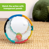 Bright Starts Roll-Along Rainforest Baby Toy, Push & Crawl Activity Toy with Rattle Balls
