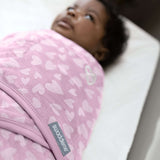 SwaddleMe by Ingenuity Velboa Original Swaddle, 0-3 months, Size Small-Medium, 2 pack, Pink Hearts