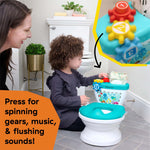 Baby Einstein Geared for Success 2-in-1 Potty Training System with character-revealing pot and flushing sound gears for toddlers