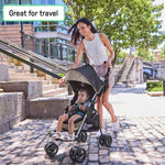 Ingenuity 3D Mini Convenience Stroller lightweight compact stroller with steel frame, multi-position recline, and storage features