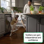 Table-to-Tower 2-in-1 Step Stool for toddler kitchen safety and independence