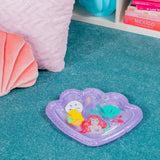 Bright Starts Disney The Little Mermaid Sea Treasures Tummy Time Water Mat, Purple