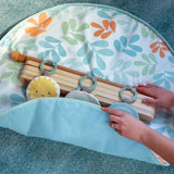 Ingenuity Sun Valley Wooden Toy Arch & Baby Play Mat, For Ages 0-36 Months