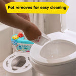 Baby Einstein Geared for Success 2-in-1 Potty Training System with character-revealing pot, spinning gears, and detachable potty ring for toddlers