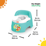 Bright Starts Full Comfort Baby Potty with Easy Clean Bowl & Splash Guard - Blue