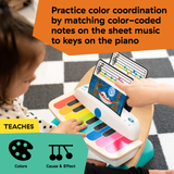 Baby Einstein Magic Touch Piano wooden musical toy for babies 6-36 months with color-coded keys and volume control