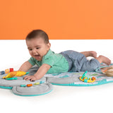 Bright Starts Hug ‘n Cuddle Elephant Baby Gym and Tummy Time Play Mat with Toys