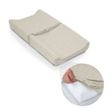 Ingenuity CozyClean Changing Pad, Wipeable Vinyl Surface, Removable Machine-Washable Cover, Fits Most Changing Tables - Taupe