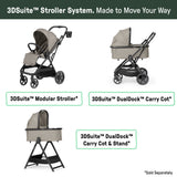 Ingenuity 3DSuite DualDock Carry Cot Stand – Folding Bassinet Stand with Storage Basket