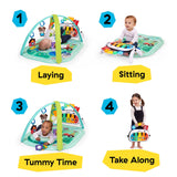 Baby Einstein Farm Explorers 4-in-1 Kickin’ Tunes Musical Meadow Music & Language Discovery Gym, Ages 0+ Months