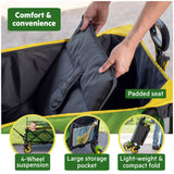 Bright Starts John Deere Pop 'N Ride Wagon with Sun Canopy, Green & Yellow