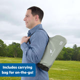 Ford Bronco Desert Grey Pop 'N Sit portable booster seat for toddlers with removable tray and camo print design