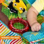 Bright Starts Pop 'N Jump portable baby jumper with owl forest theme and removable canopy