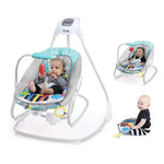 Baby Einstein Ocean Explorers 4-in-1 Musical Swing & Rocker with Piano Toy, infant engaging playset.