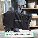 Ingenuity Happy Belly Rock-to-Bounce Massage Seat, Music, Vibration, Blue - Chambray