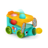 Bright Starts Pop & Roll Safari Bus Ball Play Toy, Elephant, Unisex
