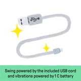 Ingenuity SimpleComfort Multi-Direction Compact Vibrating Baby Swing, Everston