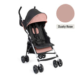 Ingenuity 3D Mini Convenience Stroller in dusty rose with lightweight steel frame and multi-position recline