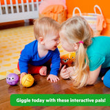 Bright Starts Giggables Roll & Chase Pals, Animal Characters - 6 Pack