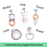 Ingenuity Cozy Spot Duvet Activity Gym with Self-Storage, Machine Washable Mat, Calla