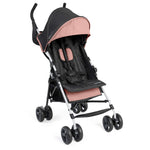 Ingenuity 3D Mini Convenience Stroller in dusty rose with lightweight steel frame and multi-position recline