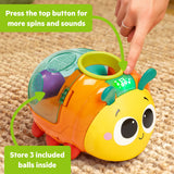 Bright Starts Spin ’n’ Chase Bug Ball Popper Toy with Lights & Music, Unisex, 6M+