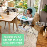 Ingenuity Sun Valley Compact Folding High Chair - Teal